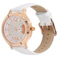 Fastrack Loopholes Quartz Analog with Date Off White Dial Leather Strap Watch for Girls - image number 1
