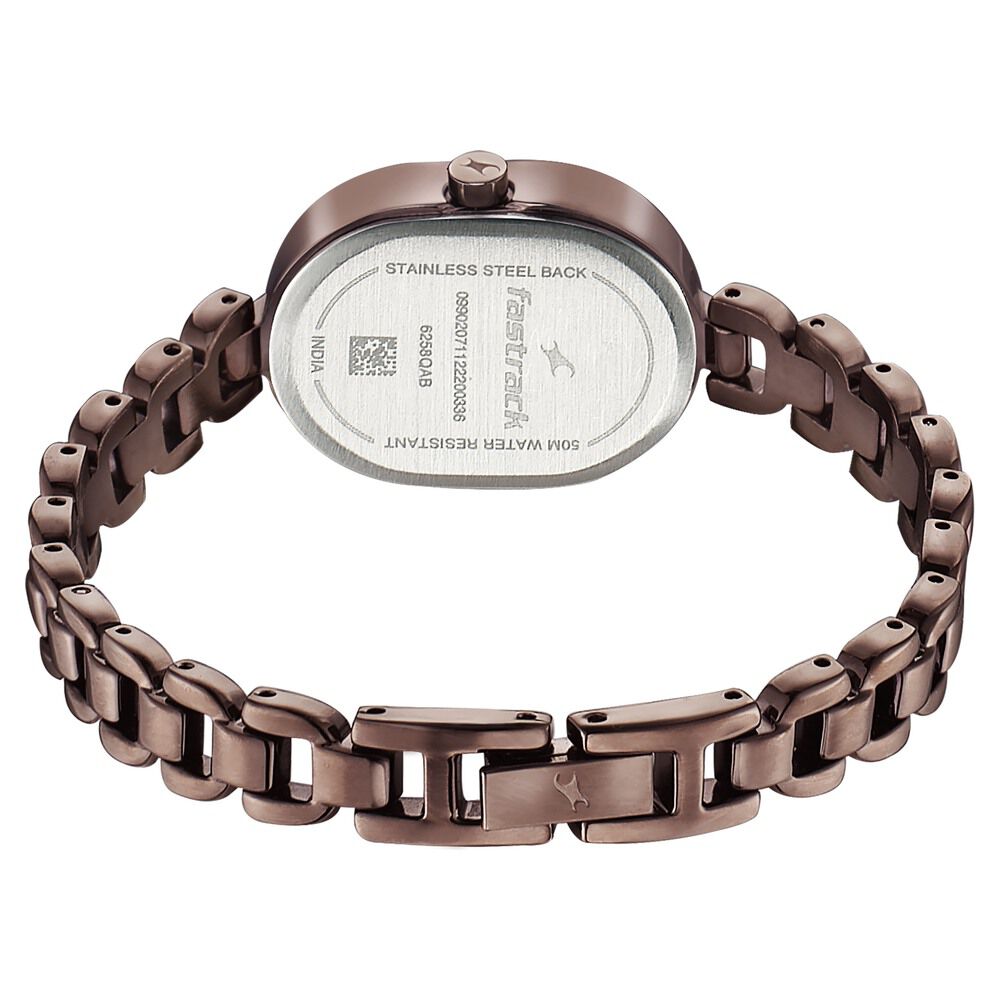 Fastrack watch stainless steel back water resistant hot sale