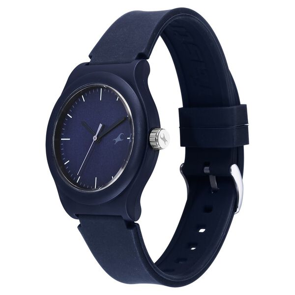 Fastrack Tees Urbanique Quartz Analog Blue Dial Silicone Strap watch For Girls - image number 2