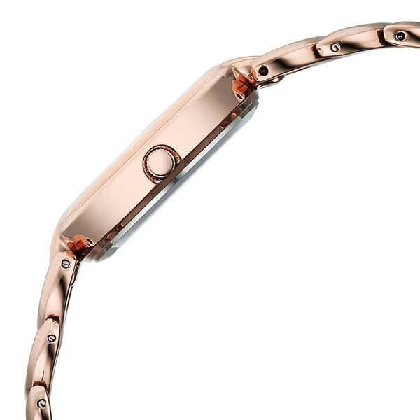 Vyb Successor By Fastrack Quartz Analog Pink Dial Rose Gold Metal Strap Watch For Girls - image number 4