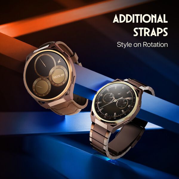 Fastrack Marvellous FX3 Smartwatch with 1.43" AMOLED Display, Metal Case & Strap, Additional Silicone Strap - image number 4