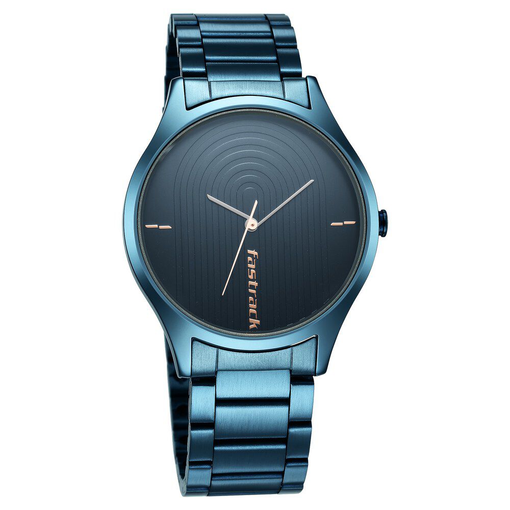 Fastrack Style Up Quartz Analog Blue Dial Stainless Steel Strap