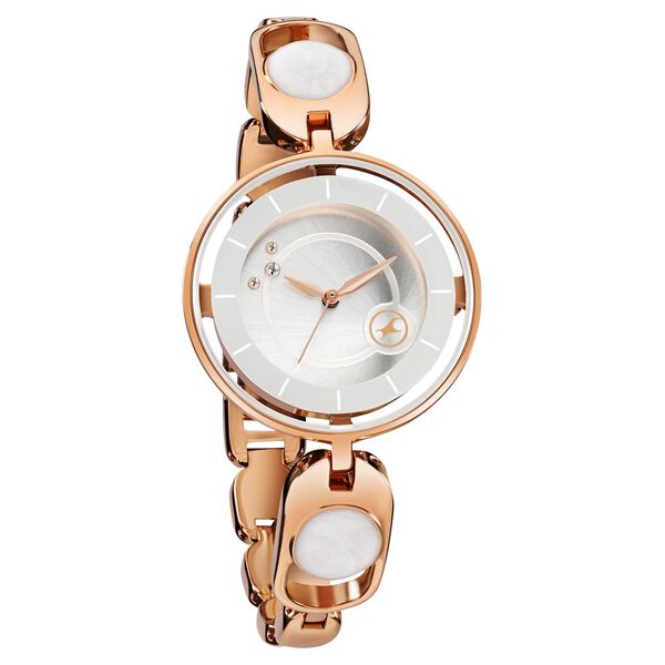 Fastrack Pulse Quartz Analog Silver Dial Metal Strap Watch For Girls - image number 1