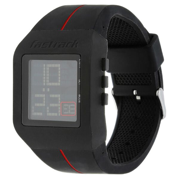 Fastrack Digital Grey Dial Plastic Strap Watch for Guys - image number 1
