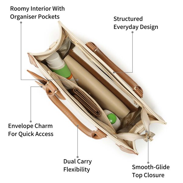 Ivory edge satchel - image number 3