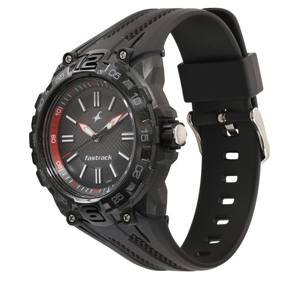 Fastrack Trendies Quartz Analog Bicolour Dial PU Strap Watch for Guys