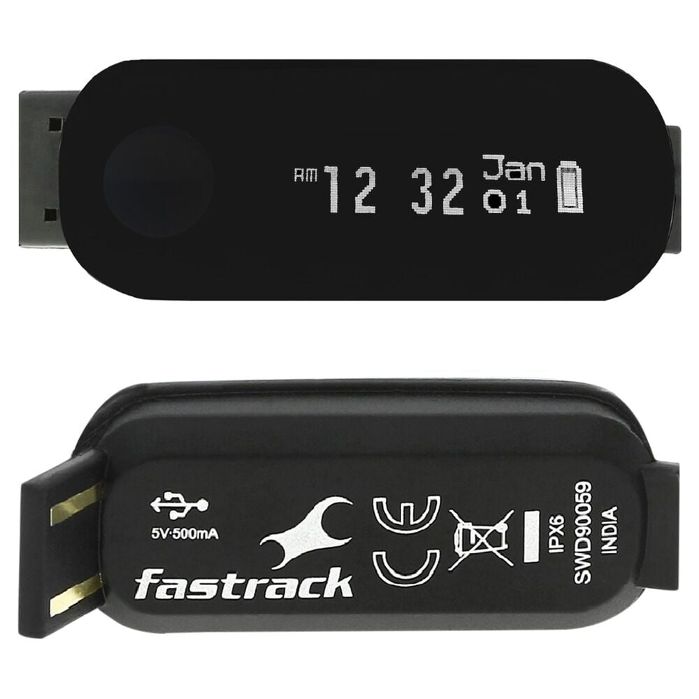 Buy Online Reflex Smart Band in Midnight Black with Neon Green Accent swd90059pp05 Fastrack