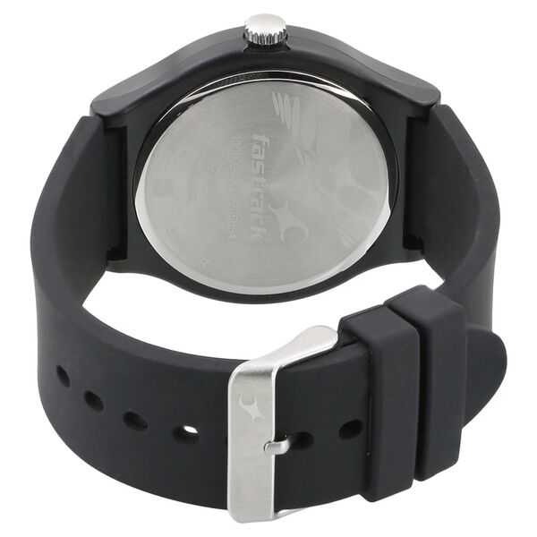 Fastrack Quartz Analog Black Dial Silicone Strap Watch for Unisex - image number 3