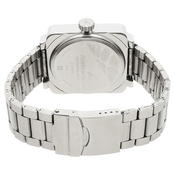Fastrack Loopholes Quartz Analog with Day and Date Blue Dial Stainless Steel Strap Watch for Guys - image number 4