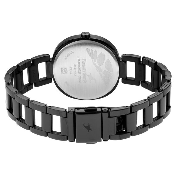 Fastrack Stunners Quartz Analog Black Dial Metal Strap Watch for Girls - image number 5