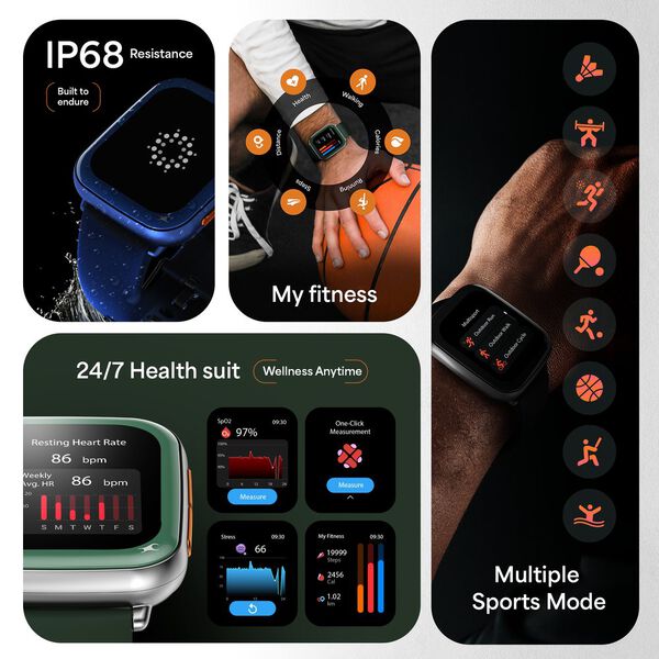 Fastrack Navstar Smartwatch 1.85" inch AMOLED Display, AI Chat, AI Watchface, Offline Voice Commands, 24/7 Health Suite - image number 5