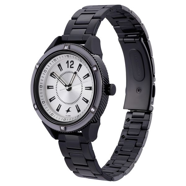 Fastrack Modular Quartz Analog Silver Dial Stainless Steel Strap Watch for Girls - image number 2