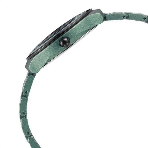 Fastrack Vyb Slayer Quartz Analog Green Dial Metal Strap Watch for Girls - image number 4