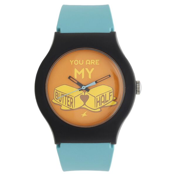 Fastrack Quartz Analog Yellow Dial Silicone Strap Watch for Unisex - image number 0