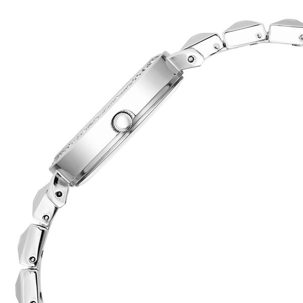 Fastrack Vyb Enigma Quartz Analog Mother of Pearl Dial Silver Color Metal Strap Watch For Girls - image number 4