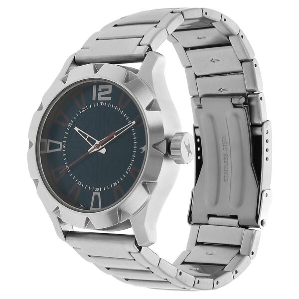 Fastrack Quartz Analog Blue Dial Metal Strap Watch for Guys - image number 1