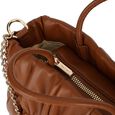 Gathered faux leather satchel - image number 7