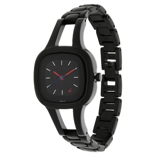 Fastrack Quartz Analog Black Dial Metal Strap Watch for Girls - image number 1