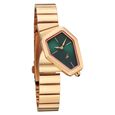 Fastrack Wild Quartz Analog Green Dial Rose Gold Stainless Steel Strap Watch For Girls - image number 4