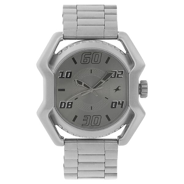 Fastrack Quartz Analog Grey Dial Metal Strap Watch for Guys - image number 0