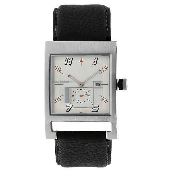 Fastrack Essentials Quartz Analog White Dial Leather Strap Watch for Guys - image number 0