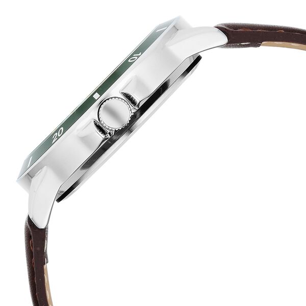 Fastrack Stunners X Quartz Analog Green Dial Leather Strap Watch For Guys - image number 3
