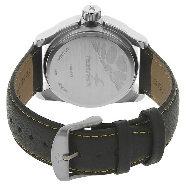 Fastrack Quartz Analog Silver Dial Leather Strap Watch for Guys - image number 3