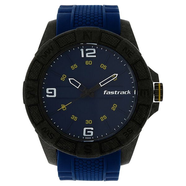 Fastrack Light Weight Quartz Analog Blue Dial Silicone Strap Watch for Guys - image number 0