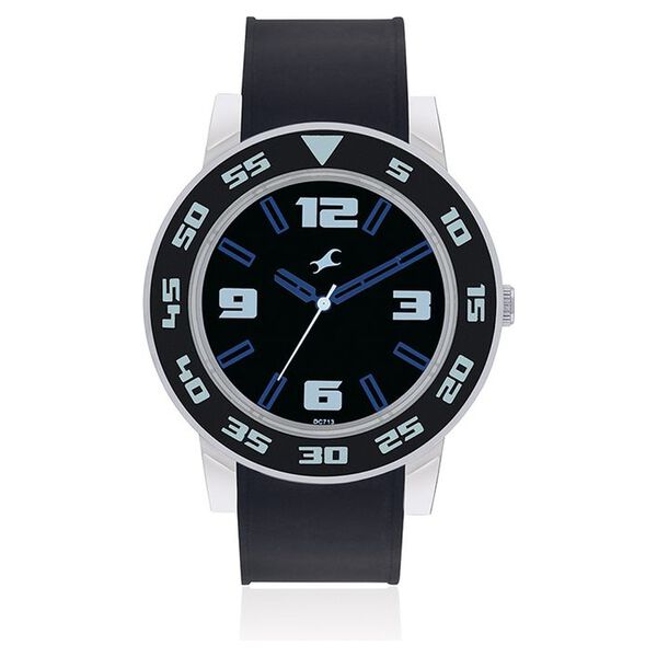 Fastrack Quartz Analog Black Dial Plastic Strap Watch for Guys - image number 0