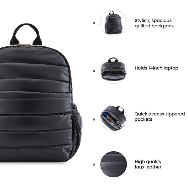 Fastrack Black College Backpack for Women - image number 7