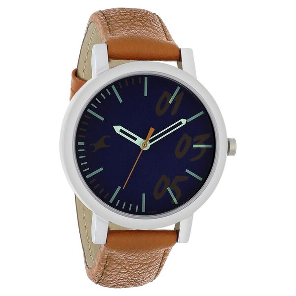 Fastrack Tropical Waters Quartz Analog Blue Dial Leather Strap Watch for Girls - image number 1
