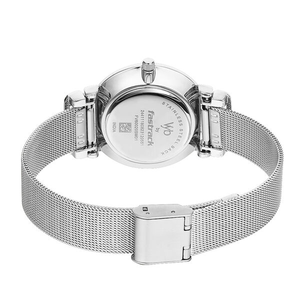 Fastrack Vyb Classique Quartz Analog Blue Dial Stainless Steel Strap Watch for Girls - image number 5