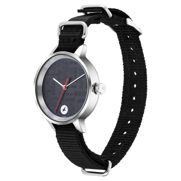 Fastrack Coca Cola Edition By Fastrack Quartz Analog Black Dial Nylon Strap Watch for Girls - image number 3