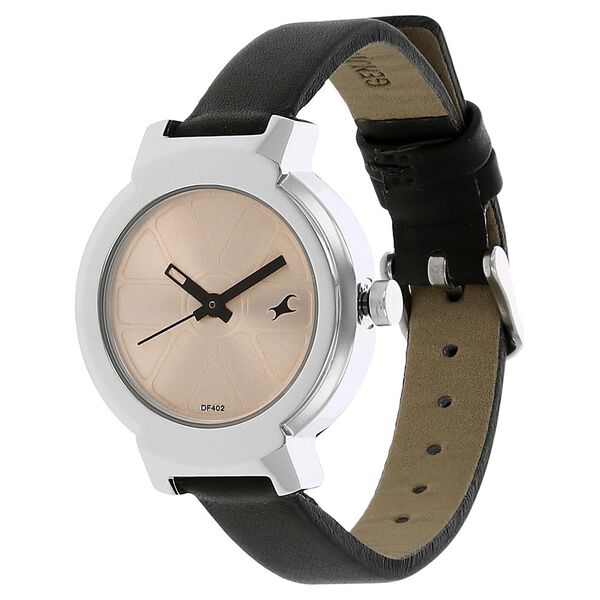 Fastrack Motorheads Quartz Analog Beige Dial Leather Strap Watch for Girls - image number 1