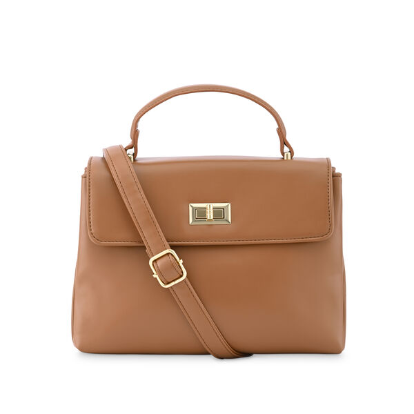 Tan Satchel Bag - image number 1