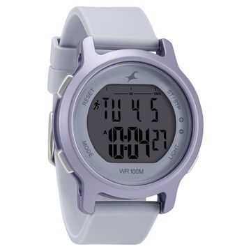 Fastrack Street Line Digital Dial Purple Silicone Strap Watch for Girls