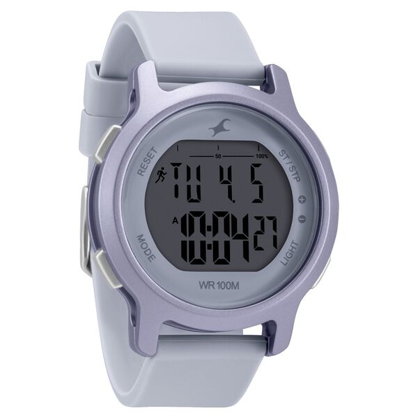 Fastrack Street Line Digital Dial Purple Silicone Strap Watch for Girls - image number 0