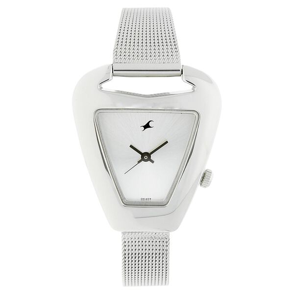 Fastrack Quartz Analog Silver Dial Metal Strap Watch for Girls - image number 0