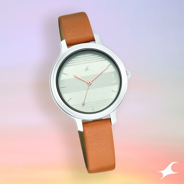 Fastrack Tripster Quartz Analog Bicolour Dial Leather Strap Watch for Girls - image number 0