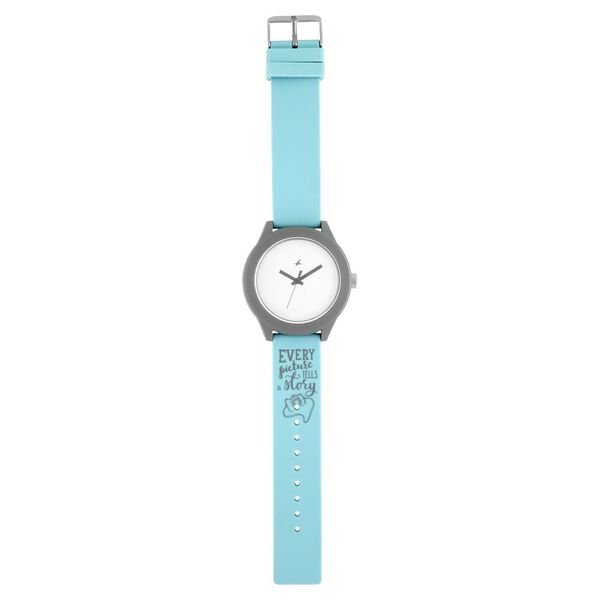 Fastrack Road Trip Quartz Analog White Dial Silicone Strap Unisex Watch - image number 5