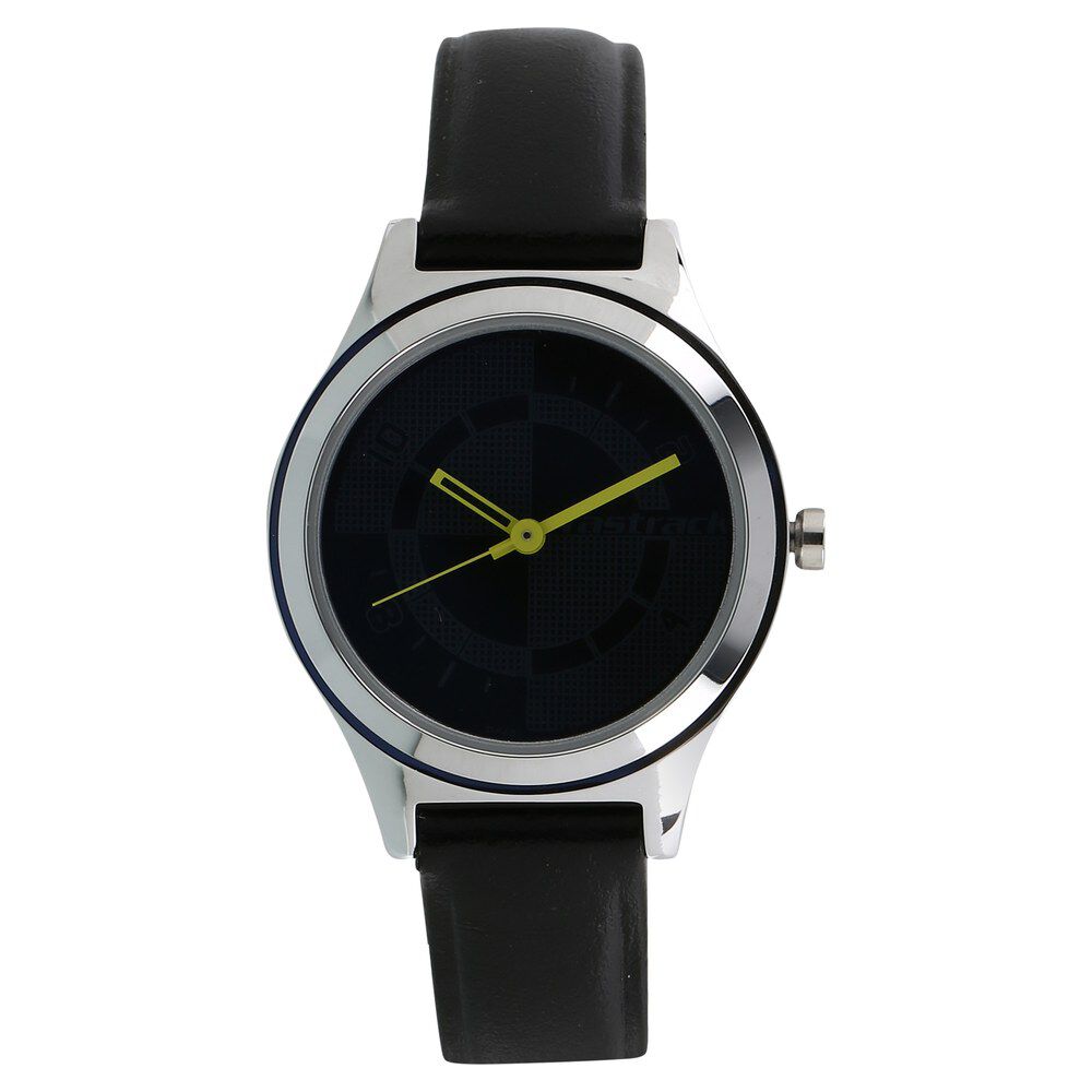 Fastrack black belt cheap watches for womens
