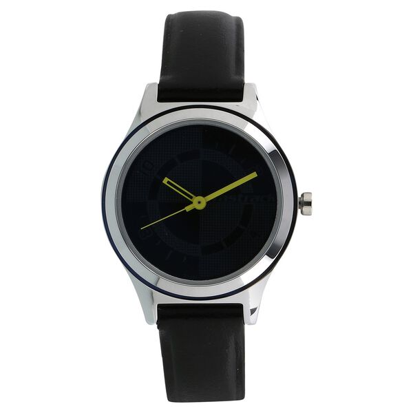 Fastrack Checkmate Quartz Analog Black Dial Leather Strap Watch for Girls - image number 0