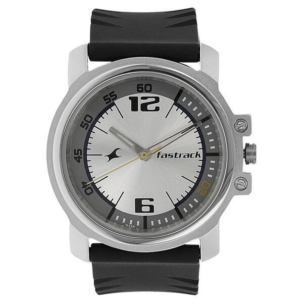 Fastrack Quartz Analog White Dial Plastic Strap Watch for Guys - image number 0
