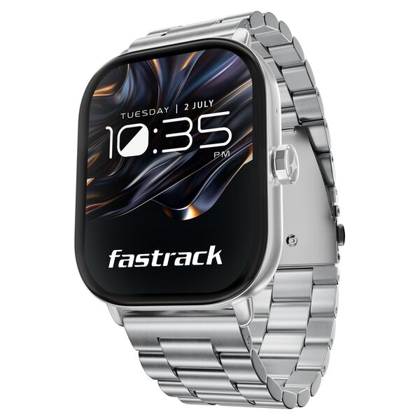Fastrack Radiant FX2 Luxury Metal Smartwatch with largest 5.1 AMOLED Display with Functional Crown With Silver Strap - image number 0