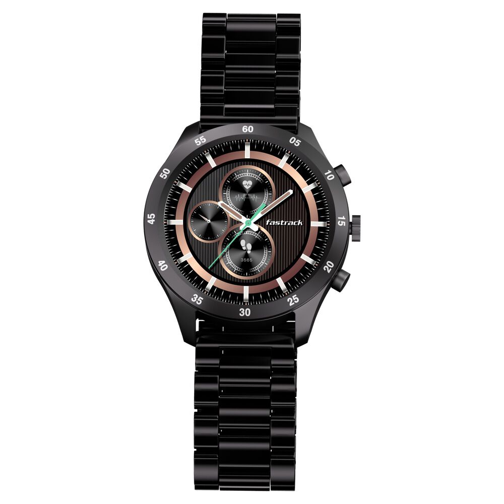 Buy Online Fastrack Magnus FX2 Unisex Smart Watch With Black Metal
