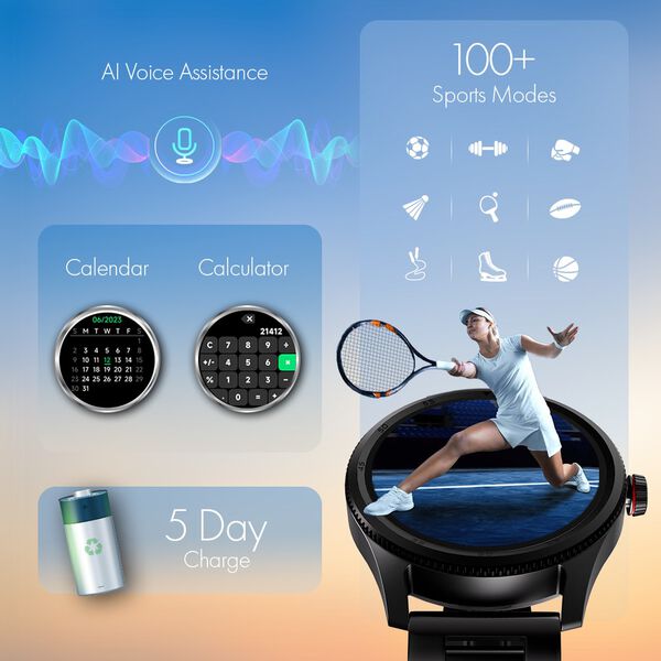 Fastrack Magnus FX1 Luxury Metal Smartwatch with High Definition 3.5 cm UltraVU Display, SingleSync BT Calling - image number 7