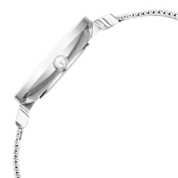 Fastrack Vyb Classique Quartz Analog Pink Dial Silver Metal Strap Watch For Women - image number 3