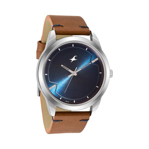 Fastrack Stunners Quartz Analog Blue dial Leather Strap Watch for Guys - image number 1