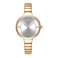 Fastrack Vyb Enigma Quartz Analog Silver Dial Stainless Steel Strap Watch for Girls - image number 0