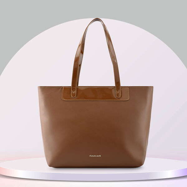 Fastrack Tan College Tote Bag for Women - image number 0